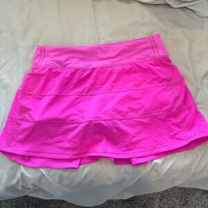 Lululemon Pace Rival Long Tennis Skirt Size 6 Pow Pink